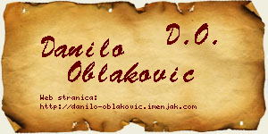 Danilo Oblaković vizit kartica